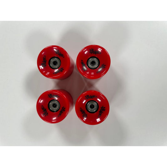 No Rules Universal Skate Board Rollen Set 4 Stück 62 mm rot