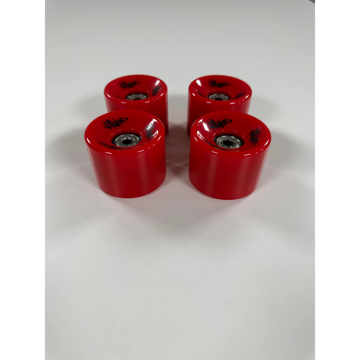 No Rules Universal Skate Board Rollen Set 4 Stück 62 mm rot