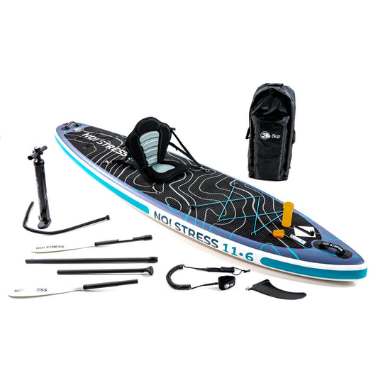 No Stress 11'6" T x 33" SUP Board Set 2025