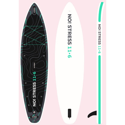 No Stress 11'6" T x 33" SUP Board Set 2025