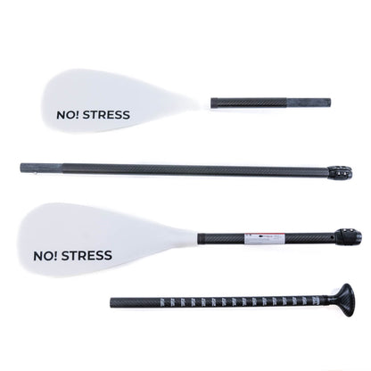 No Stress Carbon Hybrid SUP und Kajakpaddel 4-teilig