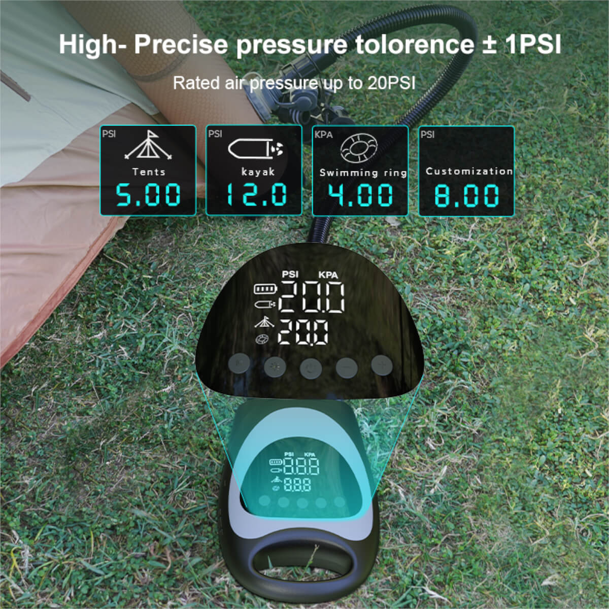 No Stress SUP elektrische Hochdruckpumpe 20 PSI