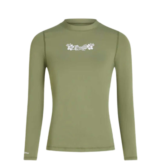 O'Neill Skins LS Rashguard Damen Funktionsshirt grün