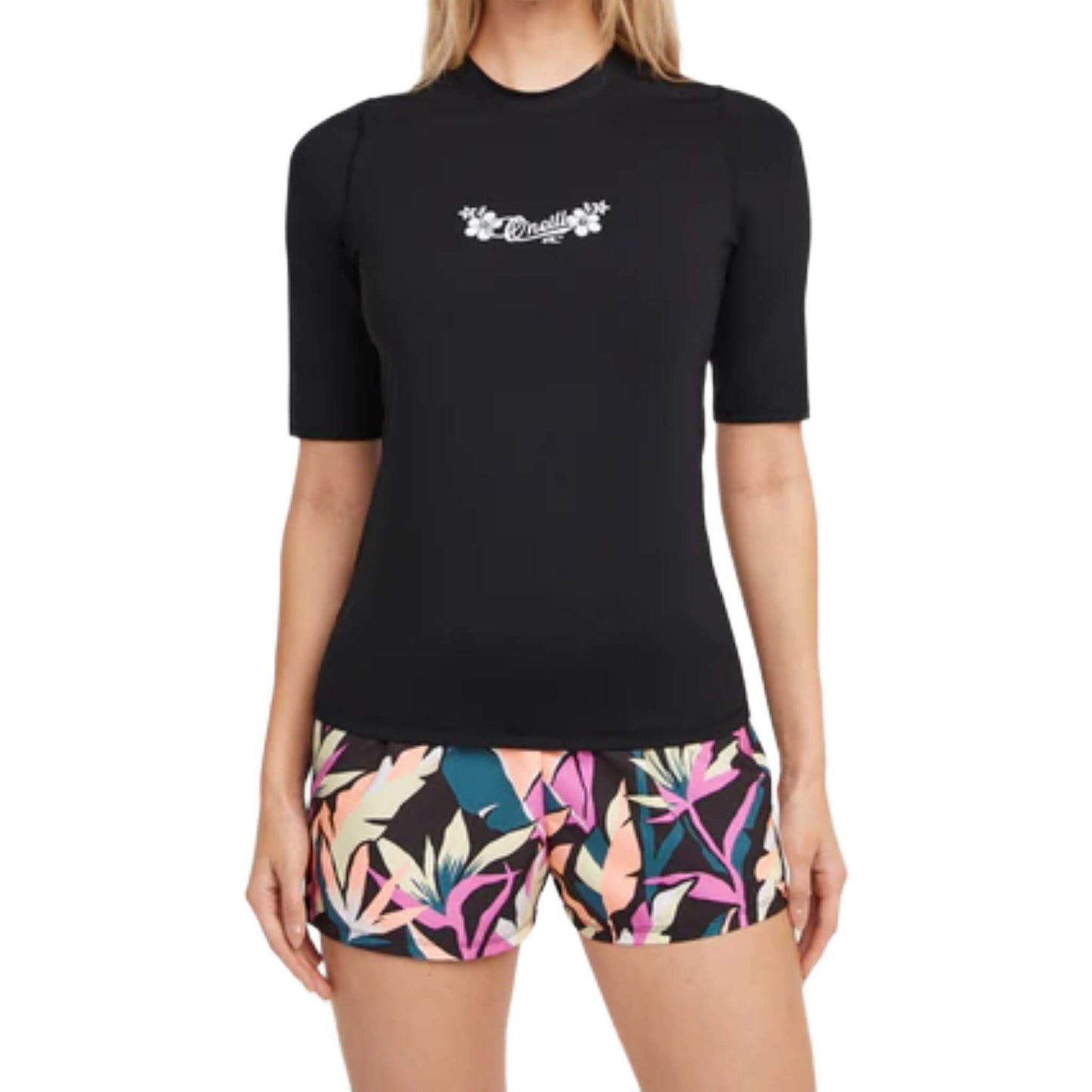 O'Neill Skins SS Rashguard Damen Funktionsshirt schwarz