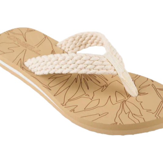 O'Neill Floral Damen Sandalen weiß
