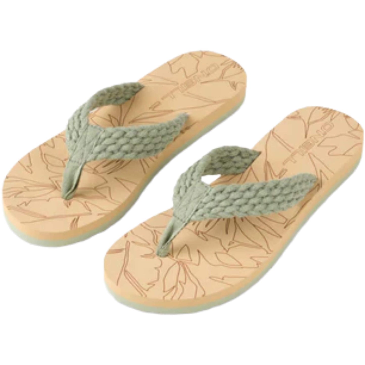 O'Neill Floral Damen Sandalen grün