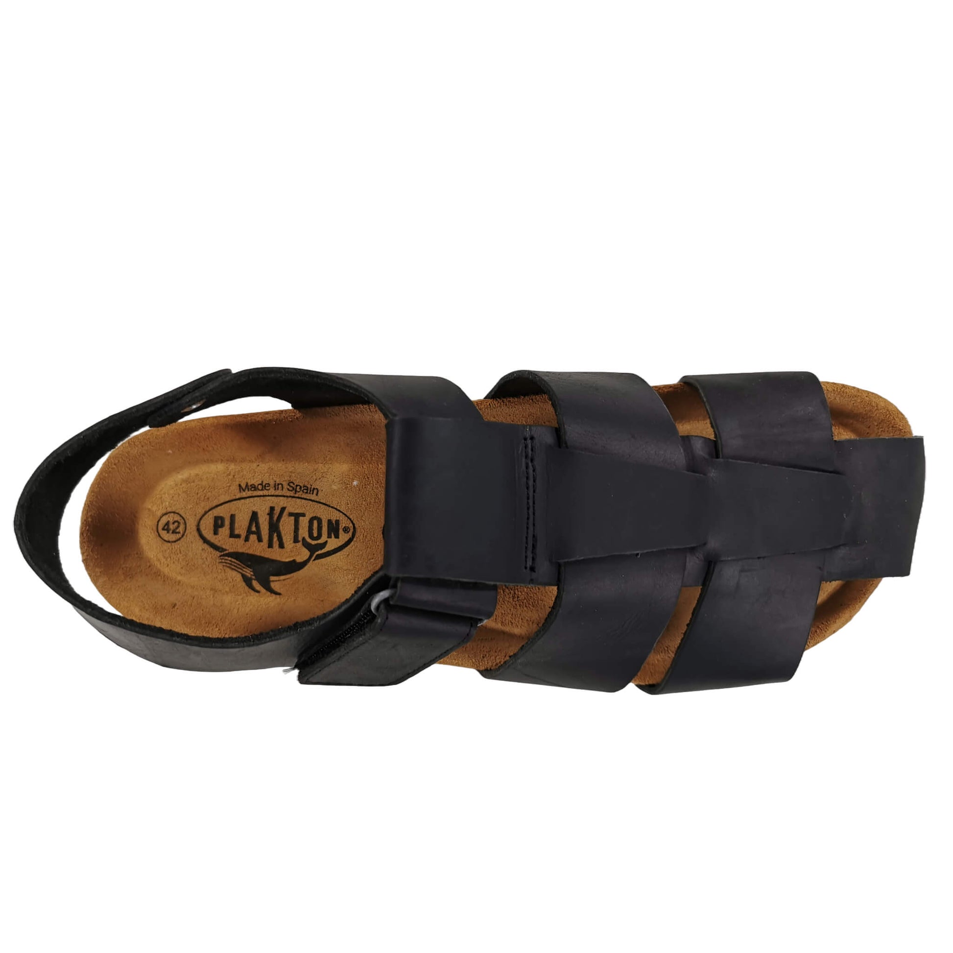 Plakton Benny Apure Leder Sandalen schwarz