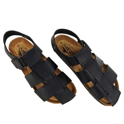 Plakton Benny Apure Leder Sandalen schwarz
