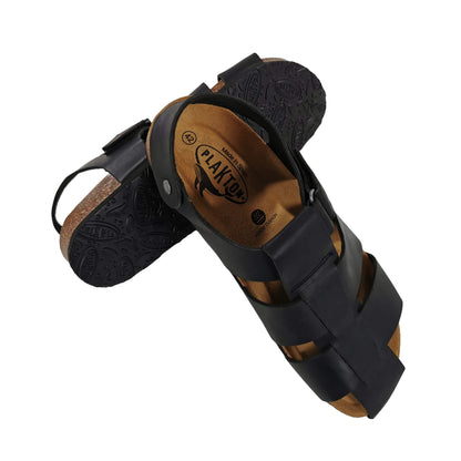 Plakton Benny Apure Leder Sandalen schwarz