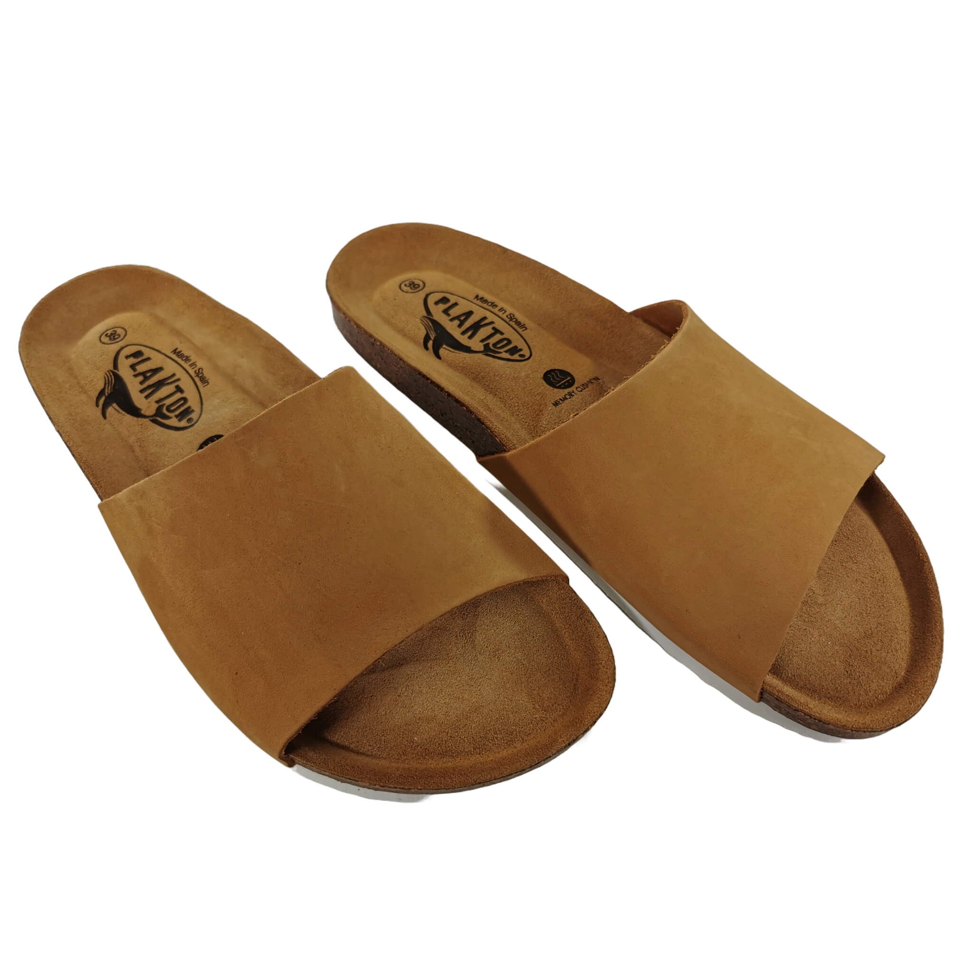 Plakton Bala Nubuk Damen Leder Pantolette Sandalette beige