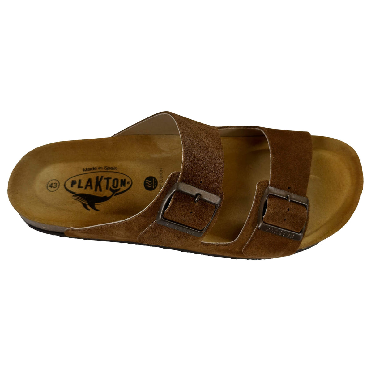 Plakton Barna Afelpado Leder Pantolette Sandalette braun