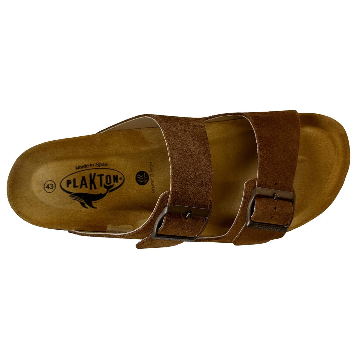 Plakton Barna Afelpado Leder Pantolette Sandalette braun