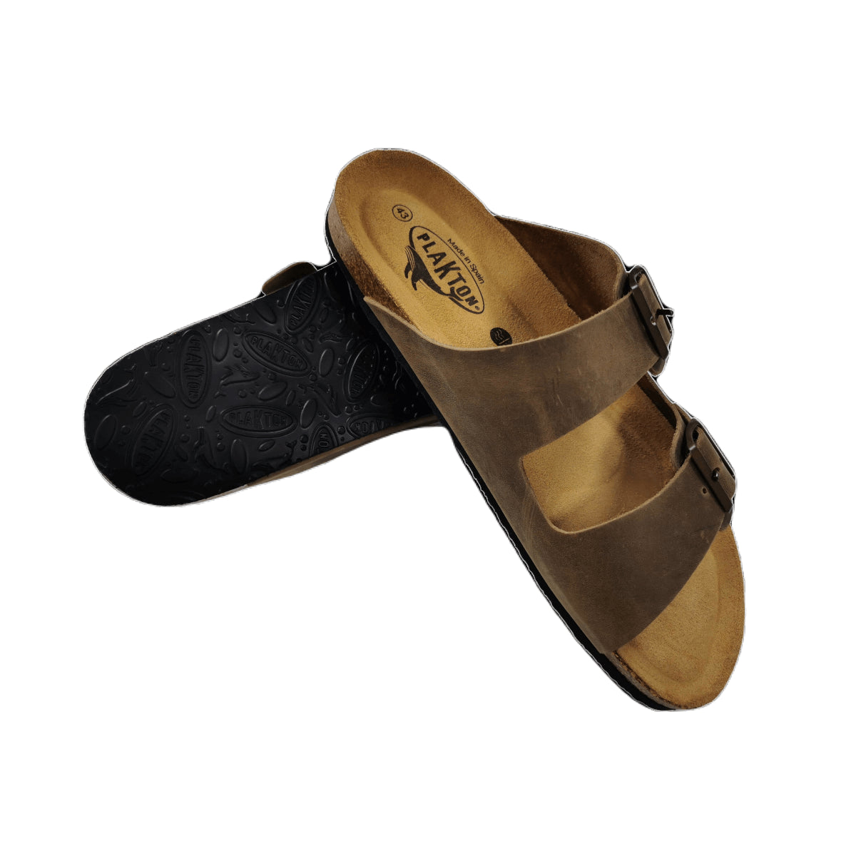 Plakton Barna Apure Leder Pantolette Sandalette braun