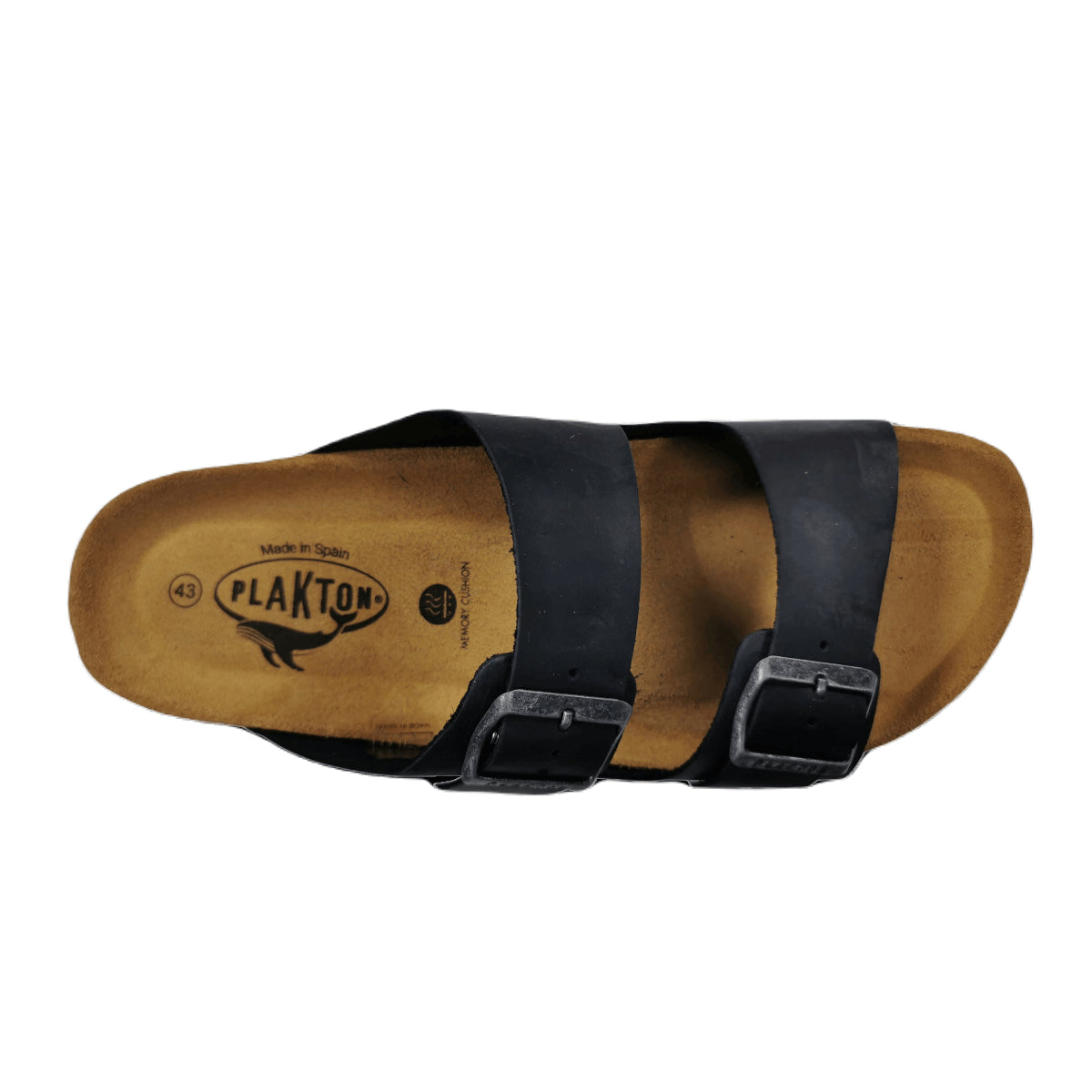 Plakton Barna Apure Leder Pantolette Sandalette schwarz