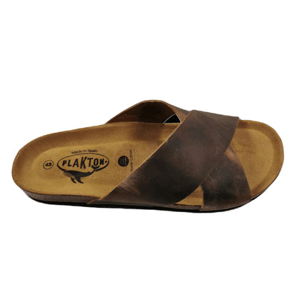 Plakton Benito Apure Leder Pantolette Sandalette beige