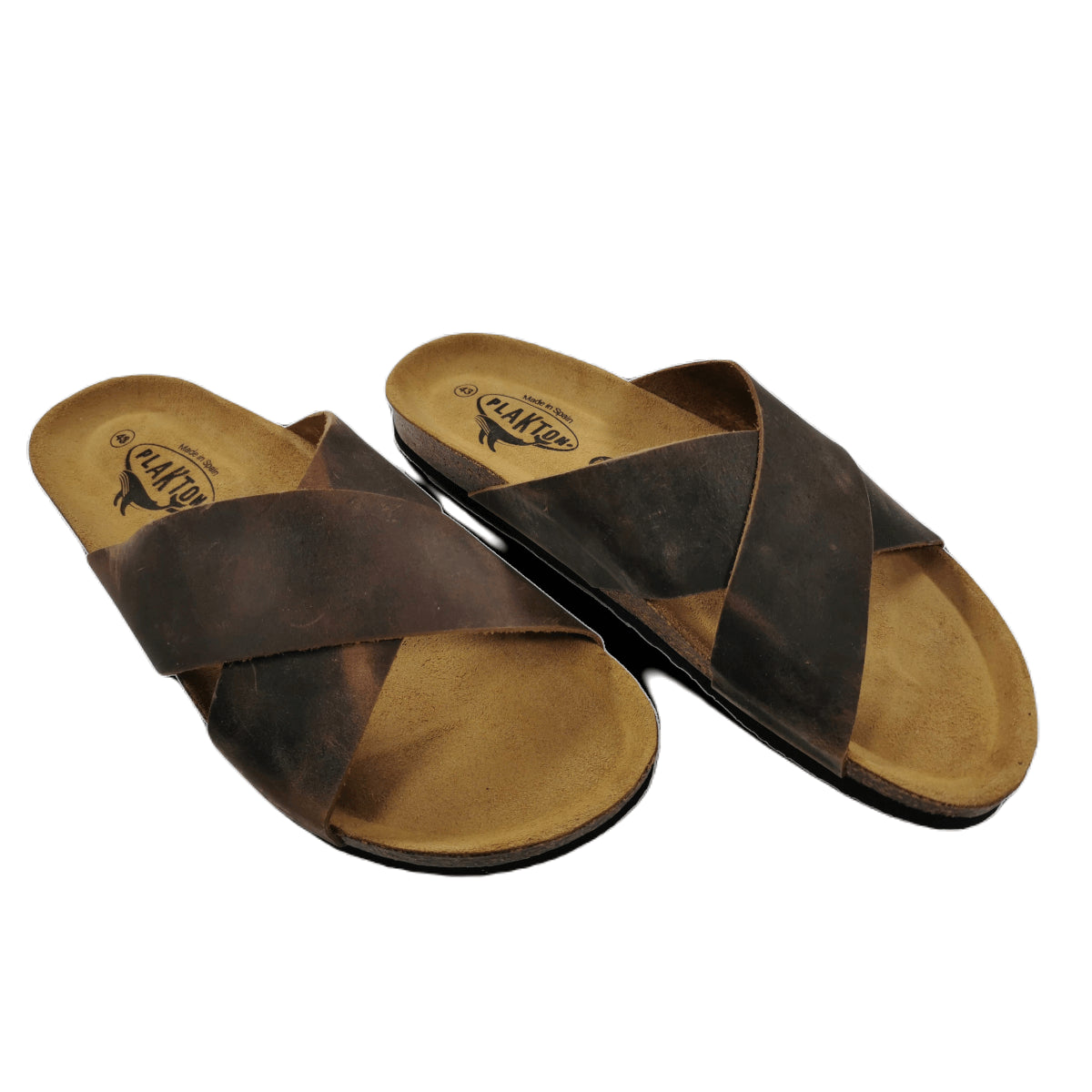 Plakton Benito Apure Leder Pantolette Sandalette beige