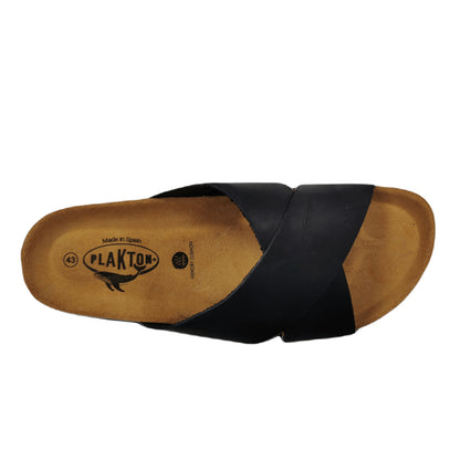 Plakton Benito Apure Leder Pantolette Sandalette schwarz
