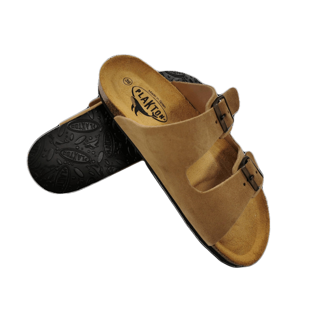 Plakton Beta Afelpado Damen Leder Pantolette Sandalette beige