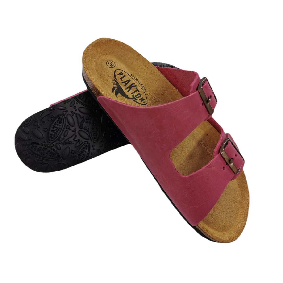 Plakton Beta Apure Damen Leder Pantolette Sandalette pink