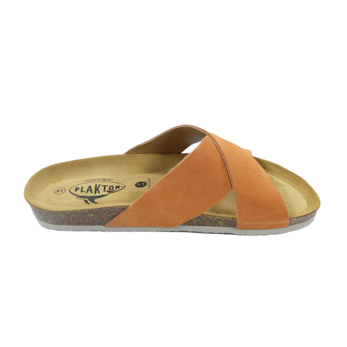 Plakton Bibi Afelpado Damen Leder Pantolette Sandalette orange