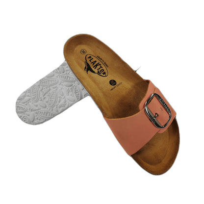 Plakton Bis 3 Nobuck Damen Leder Pantolette Sandalette orange