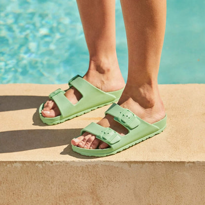 Plakton Wanda Damen Sandale Pantolette grün