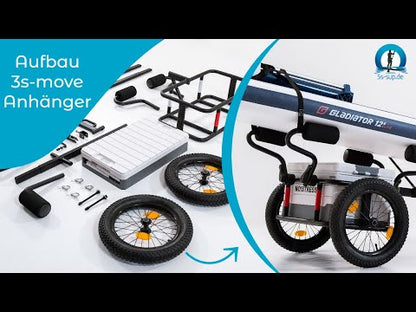 3s-move Multifunktions Fahrrad Anhänger für SUP Kajak und Freizeit