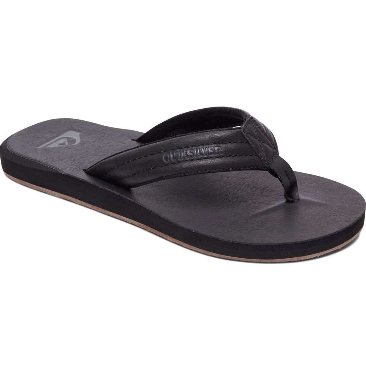 Quiksilver Carver Nubuck Zehenstegsandalen schwarz