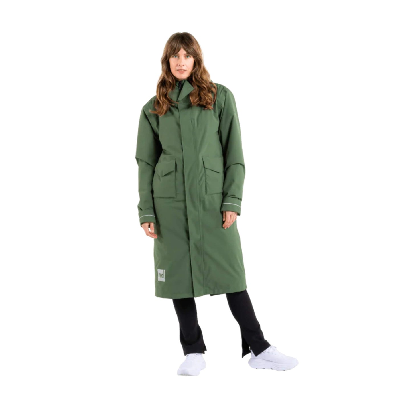 Red Evo Pro Slimline Damen Parka Windjacke dunkelgrün