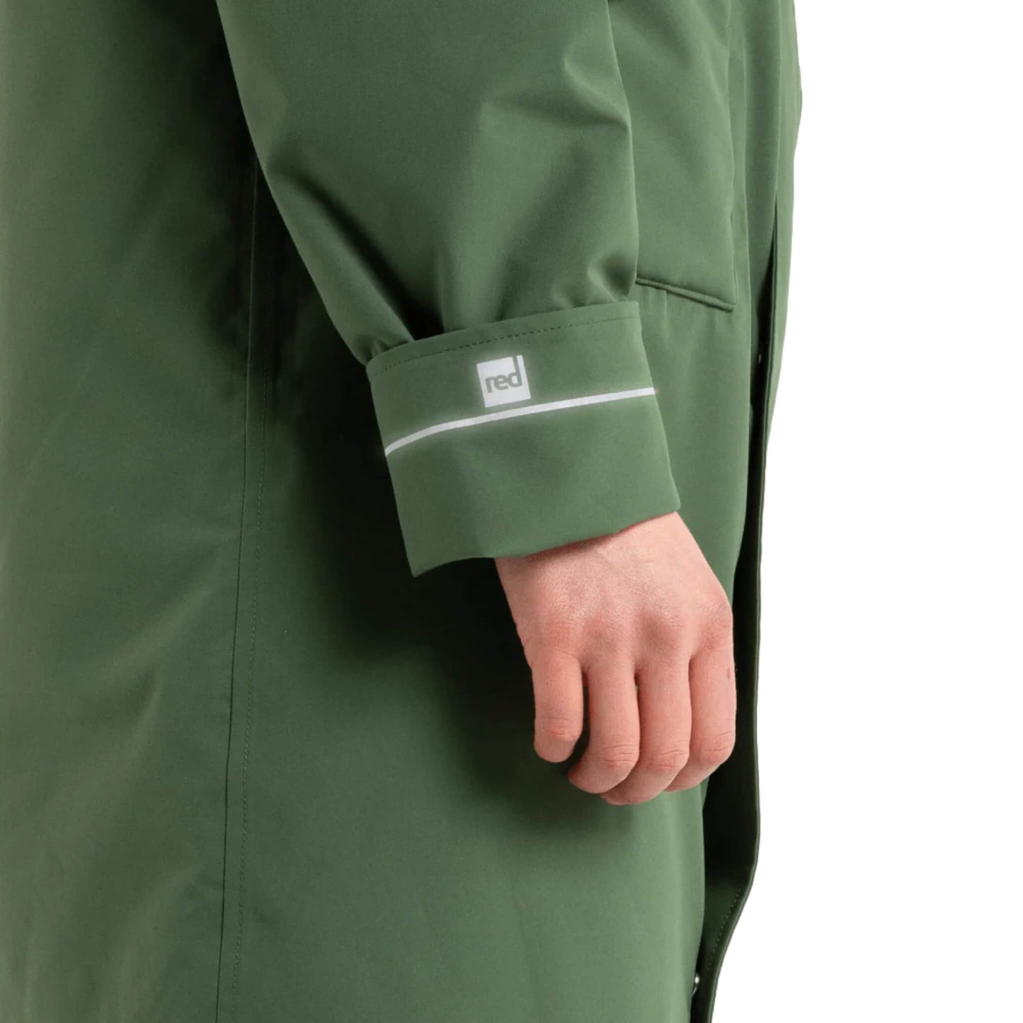 Red Evo Pro Slimline Damen Parka Windjacke dunkelgrün
