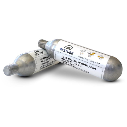 RESTUBE Spare Cartridges 16g CO2-Ersatz-Patronen im Doppelpack
