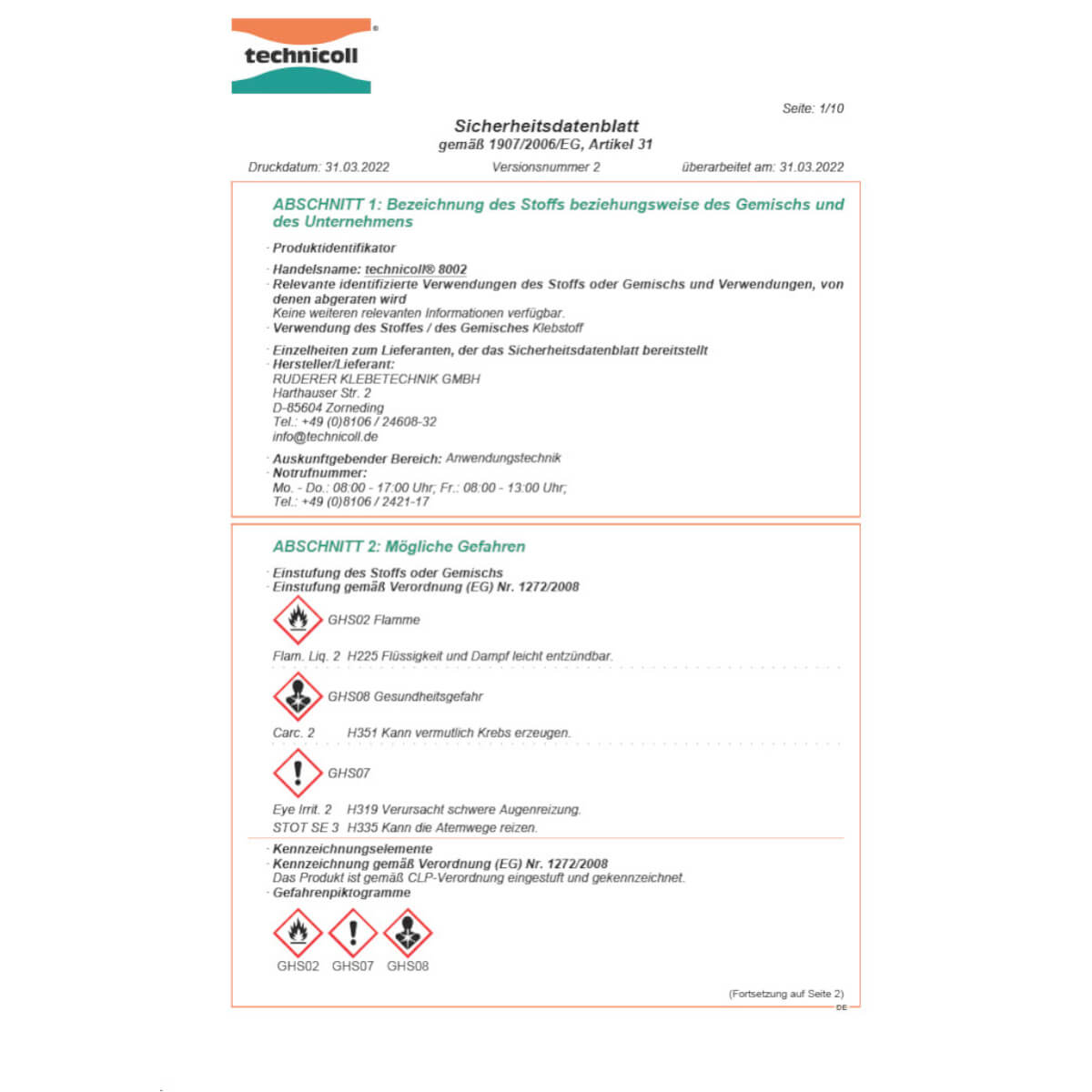 Technicoll PVC Kleber 8002