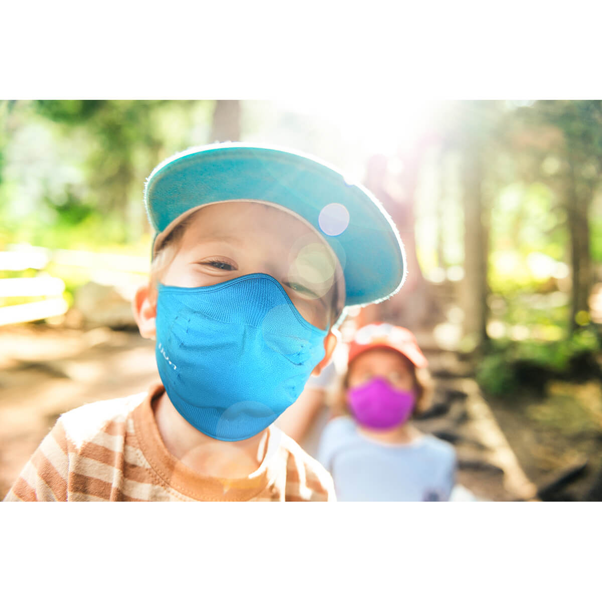 UYN Gesichtsmaske Community Mask Kinder Mund-Nasenmaske light blau