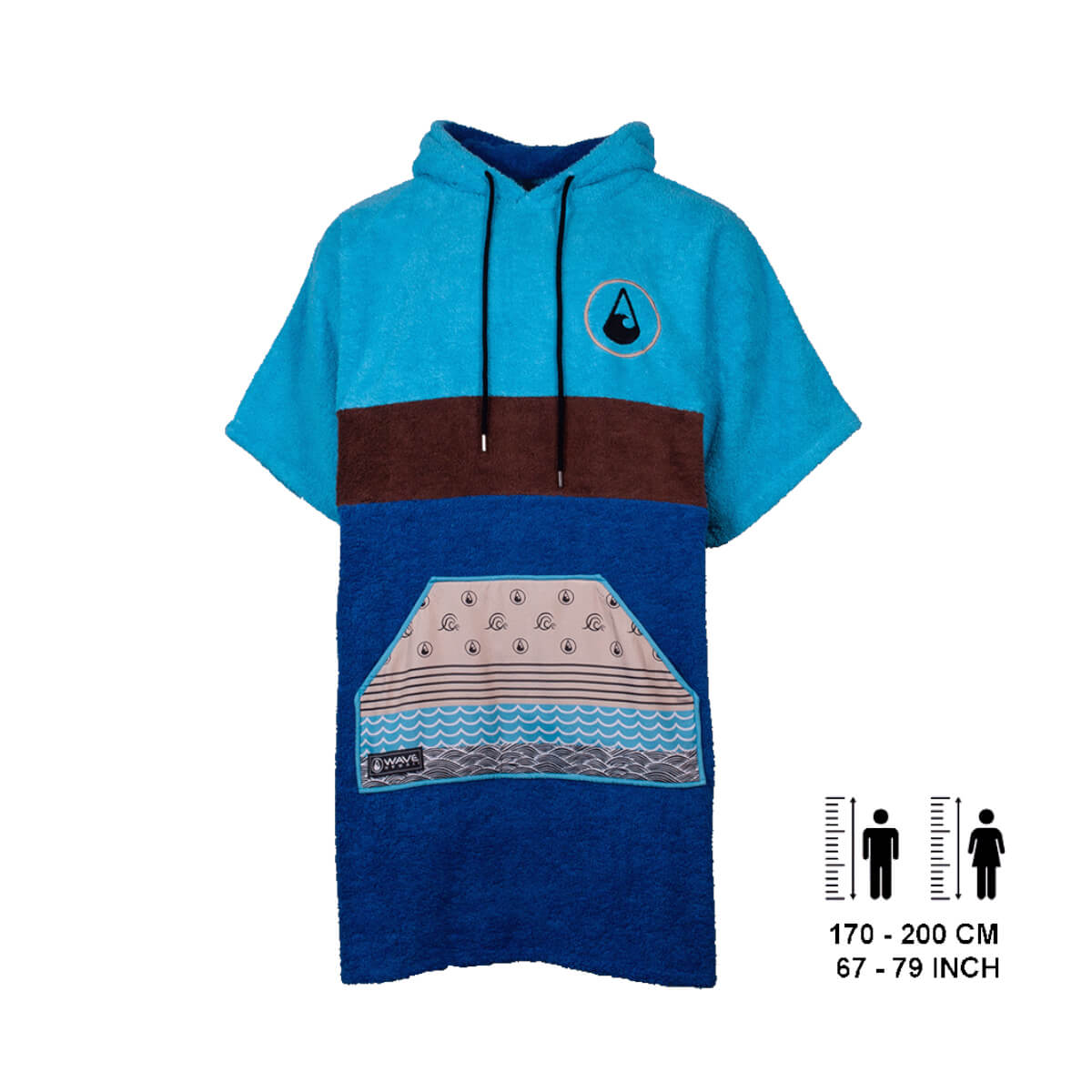 Wave Hawaii AirLite Poncho Blue L blau