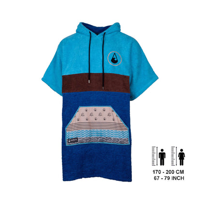 Wave Hawaii AirLite Poncho Blue L blau