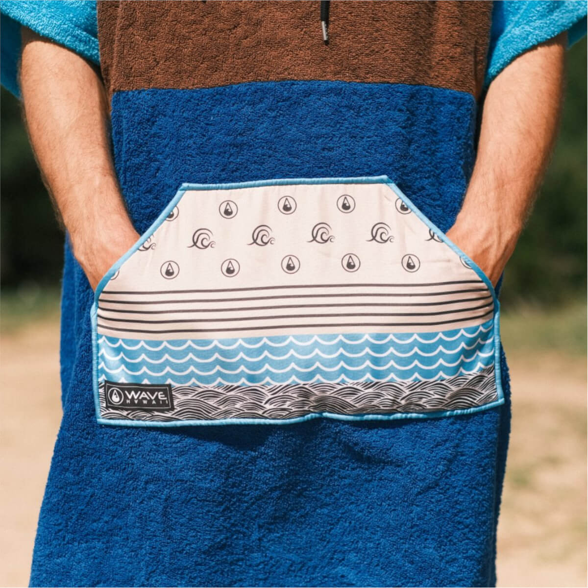 Wave Hawaii AirLite Poncho Blue L blau