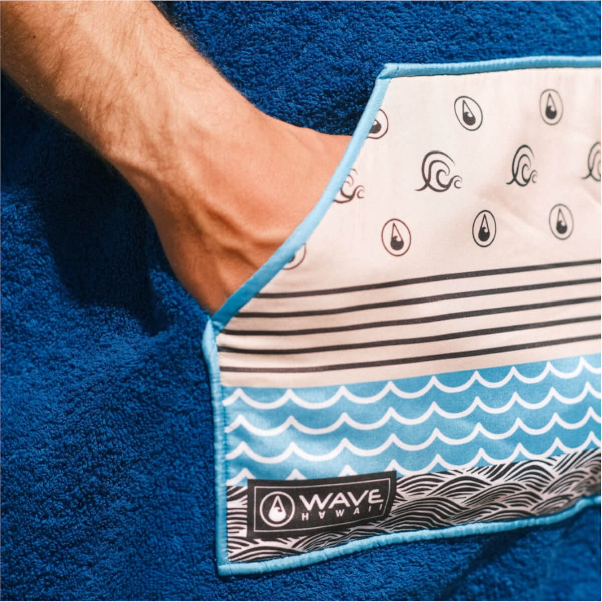 Wave Hawaii AirLite Poncho Blue L blau