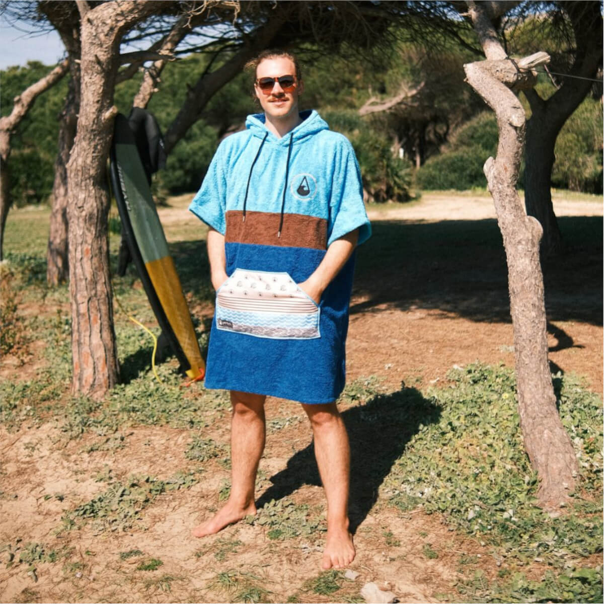 Wave Hawaii AirLite Poncho Blue L blau