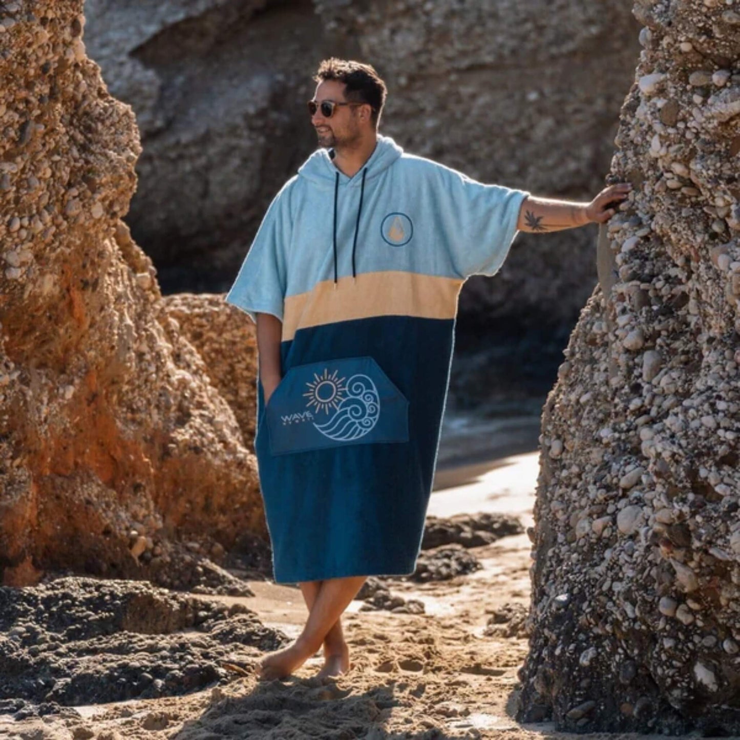 Wave Hawaii AirLite Poncho Pukalani M blau