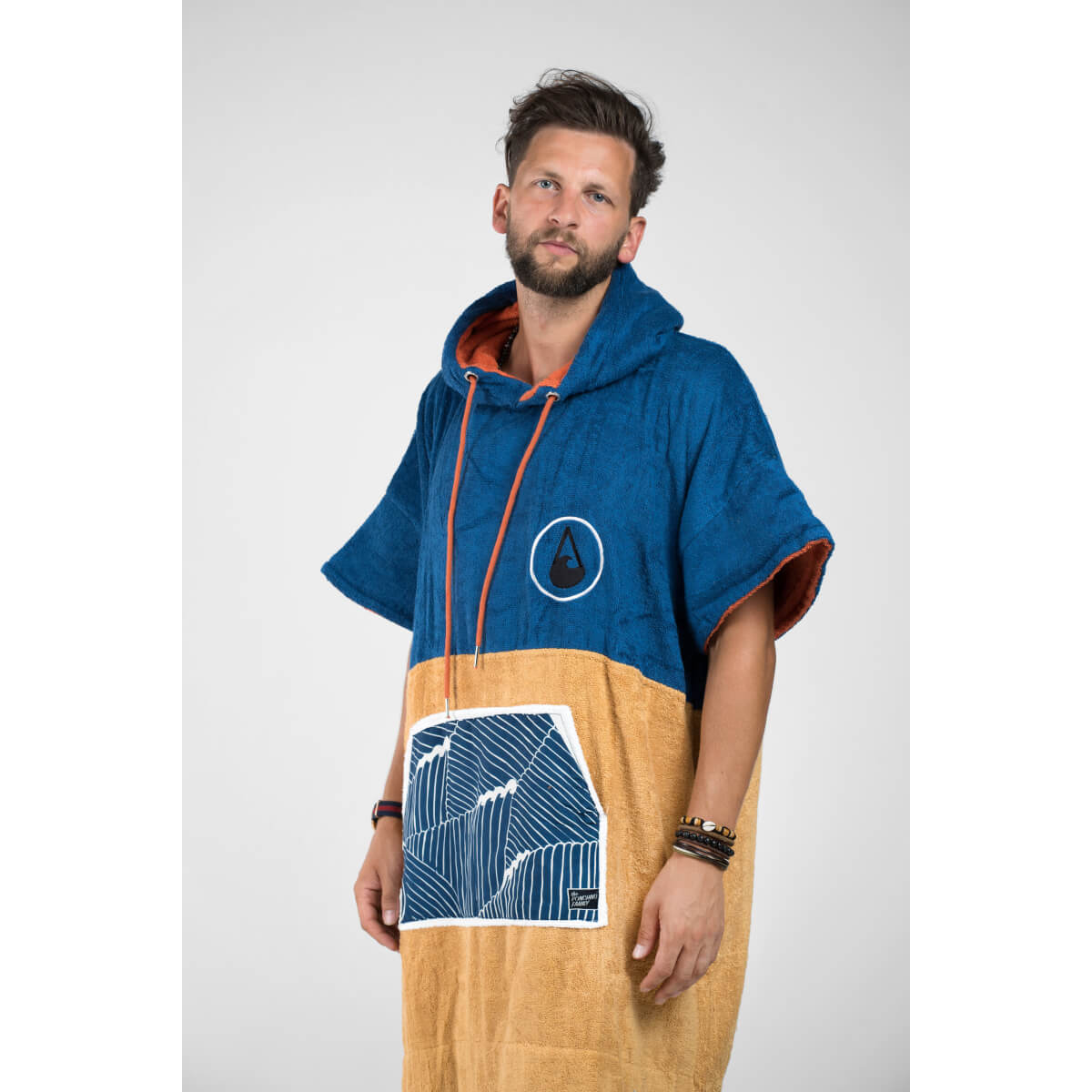 Wave Hawaii Bamboo Poncho Flow  L beige