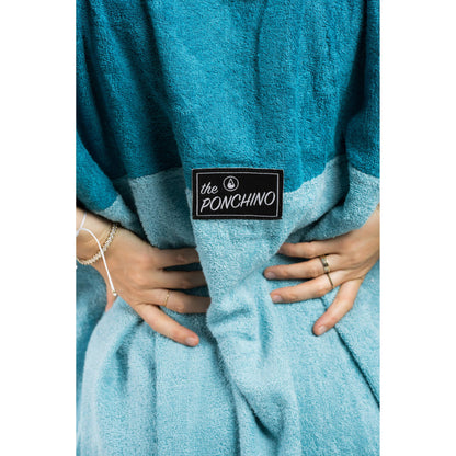 Wave Hawaii Bamboo Poncho Air Beachponcho M blau