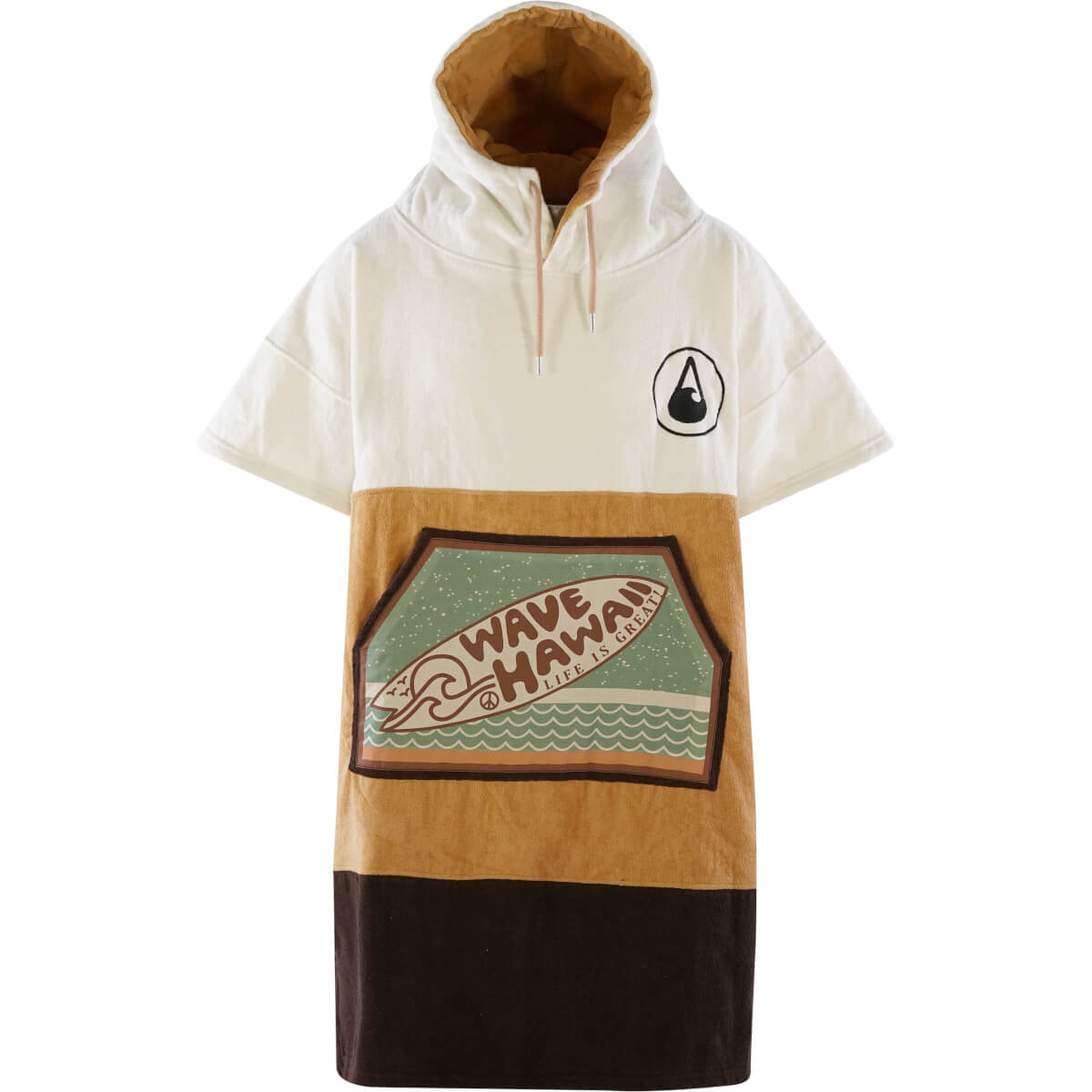 Wave Hawaii Cotton Velours Poncho Campeche S-M beige