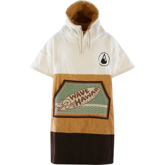 Wave Hawaii Cotton Velours Poncho Campeche S-M beige