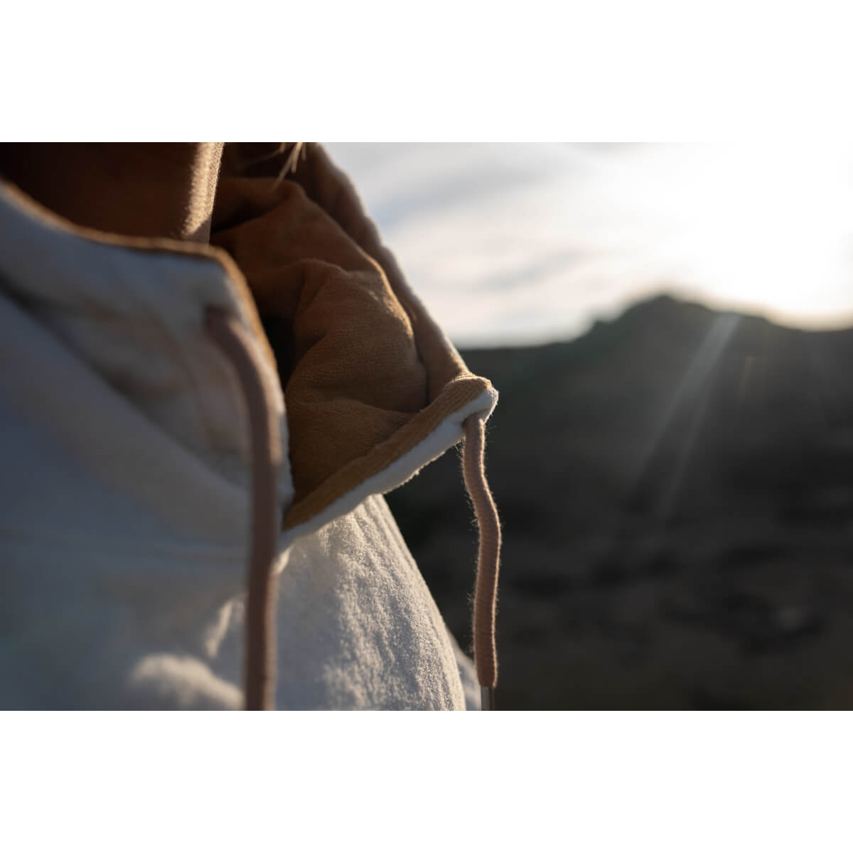 Wave Hawaii Cotton Velours Poncho Campeche S-M beige