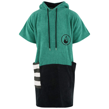 Wave Hawaii Cotton Poncho Faro M schwarz grün