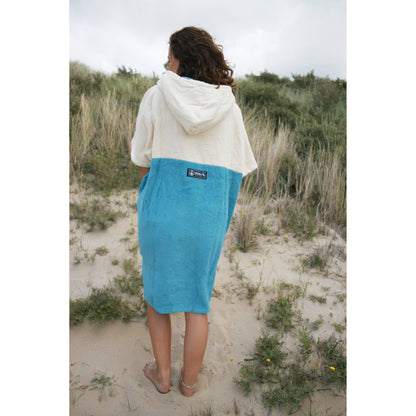 Wave Hawaii Cotton Poncho Porto M blau