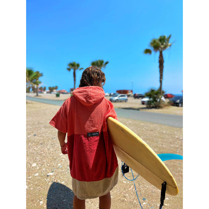 Wave Hawaii Cotton Poncho Seta S rot