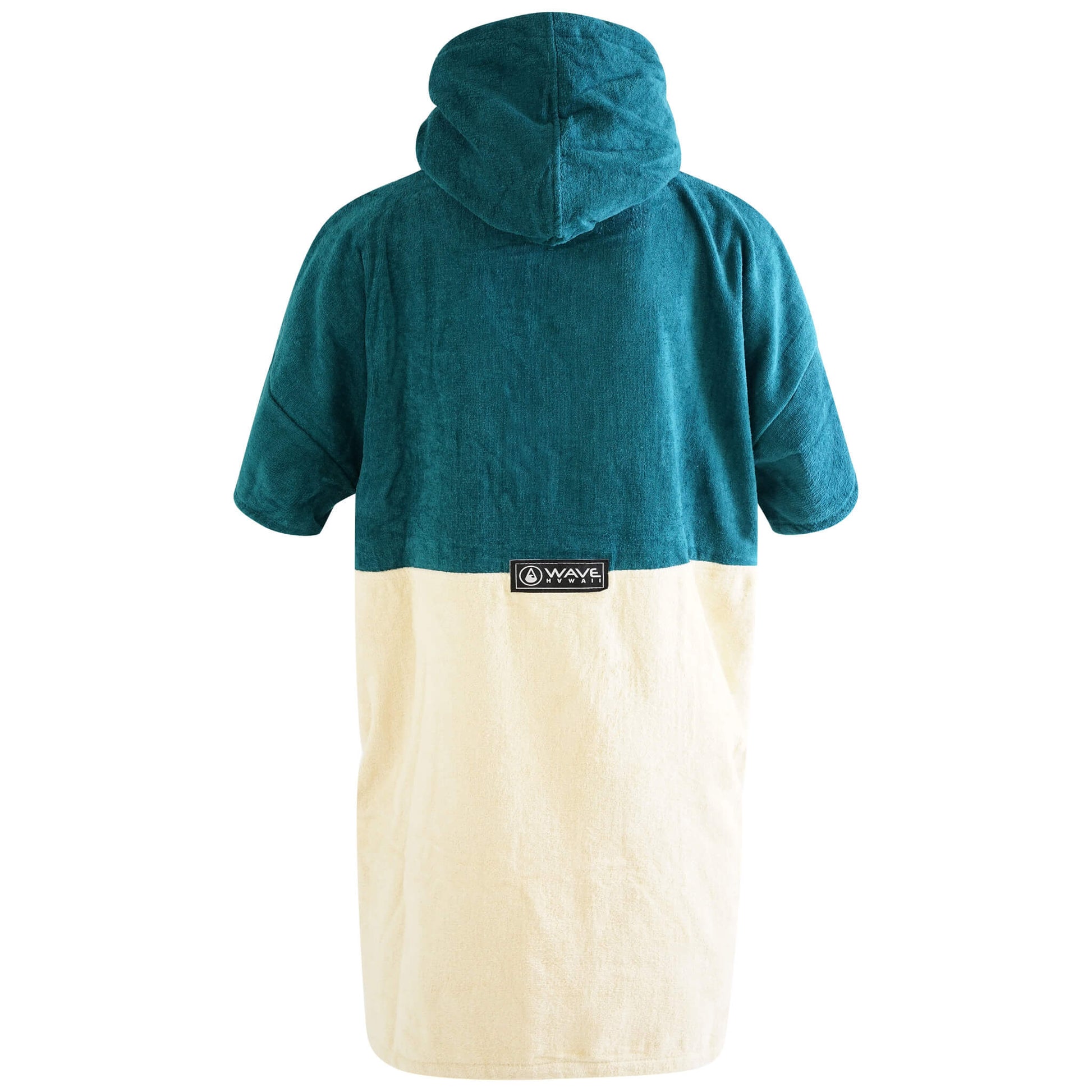 Wave Hawaii Cotton Velours Poncho Petrol M blau