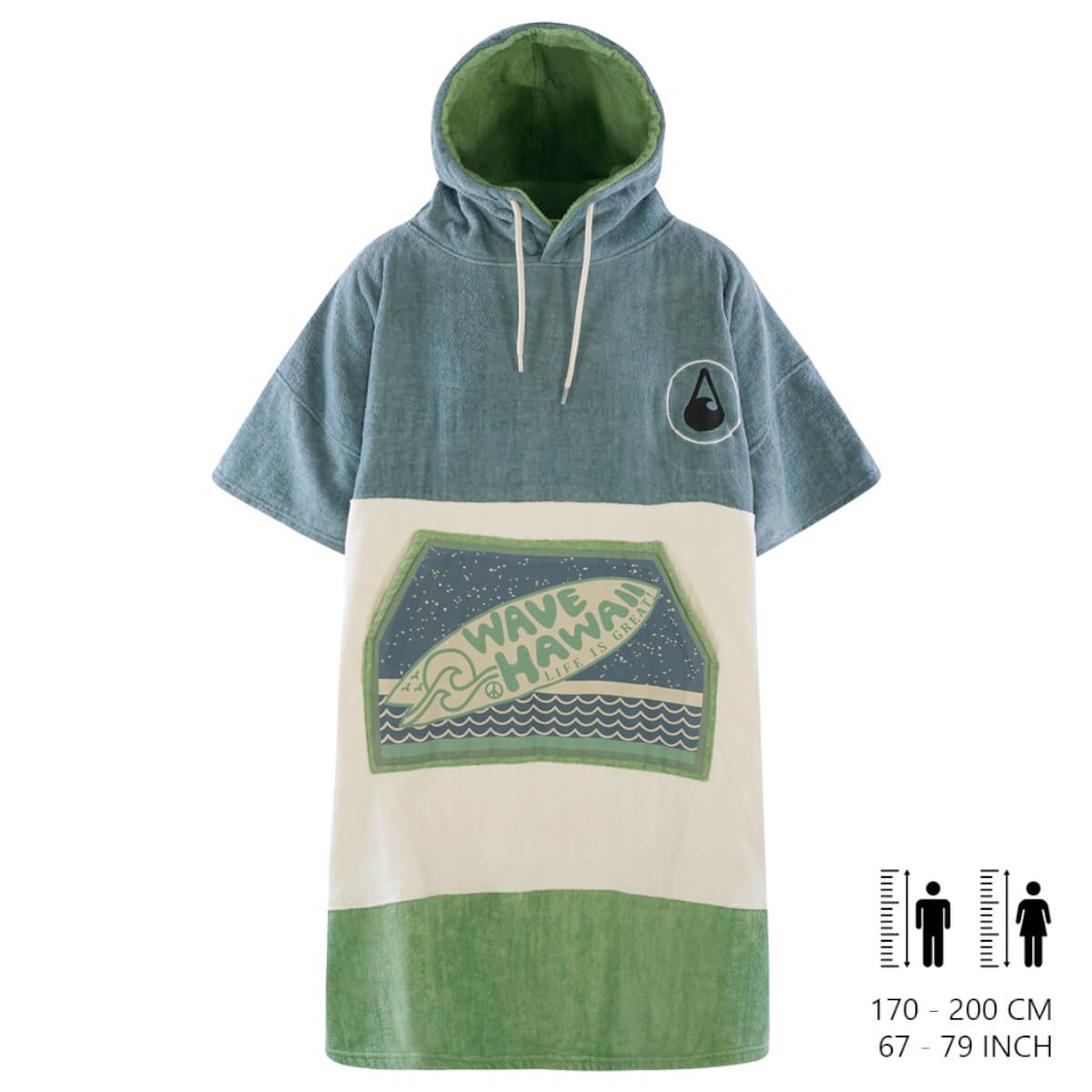 Wave Hawaii Cotton Velours Poncho Curitiba  L beige