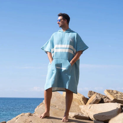 Wave Hawaii NatureLite Travel Poncho Stripes Blue blau